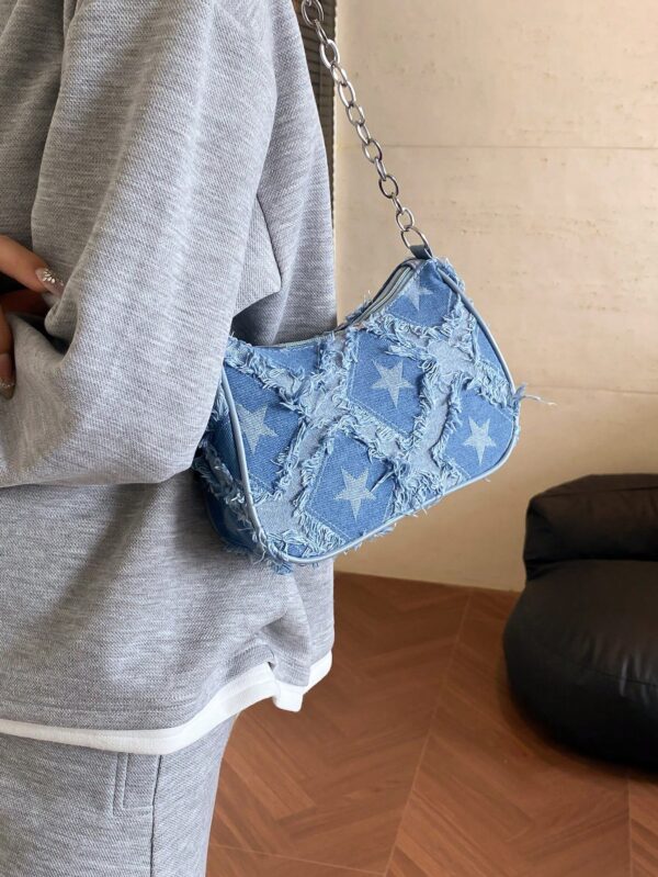 Women’s Shoulder Bag with Decorative Buckle & Chain Strap – Crossbody Hobo Bag and Wallet Set, Small/Medium Size, Perfect for Shopping, Work & Gifts - Image 4
