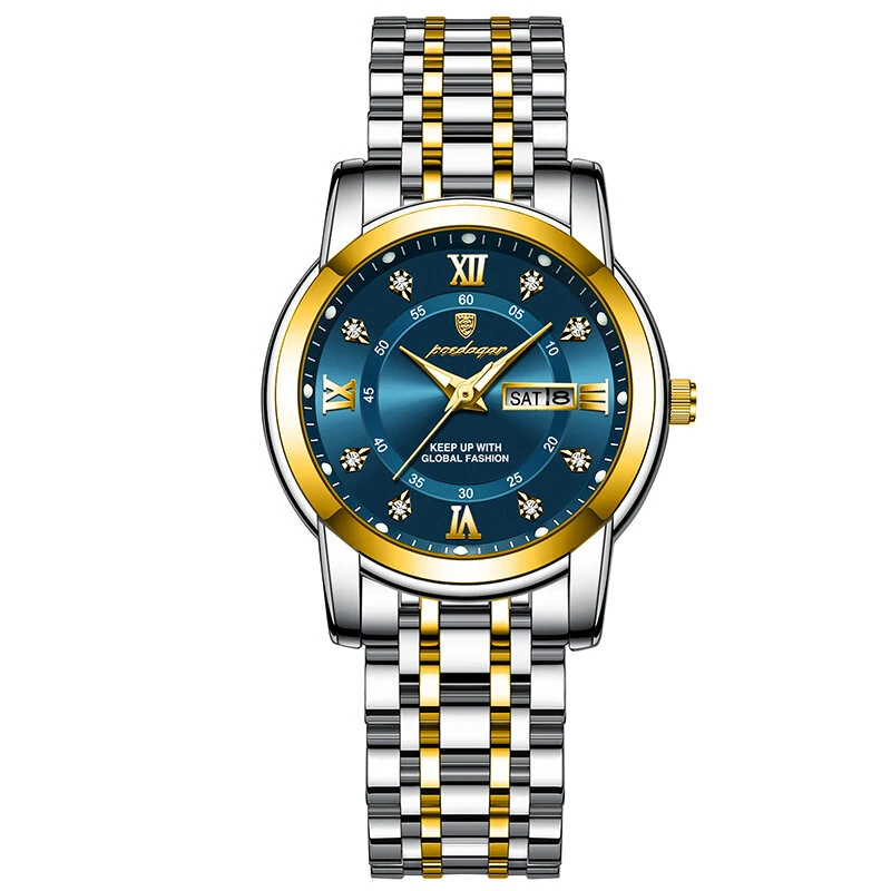 POEDAGAR Women’s Waterproof Luxury Quartz Watch – Stainless Steel Date Dial Fashion Wrist Watch