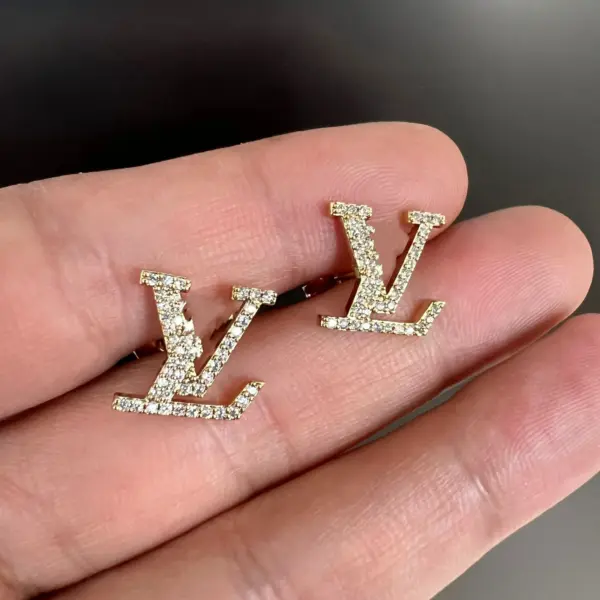 Luxury 18K Gold & Silver V-Stud Earrings for Women – Full Diamond Micro Inlay Designer Earrings, Perfect for Wedding, Engagement & Everyday Elegance