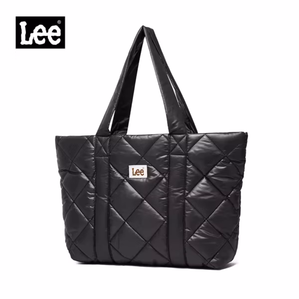 LEE Large Soft Puffer Tote Bag for Women – Big Quilted Shoulder Bag for College, Laptop, Shopping & School Use - Image 2