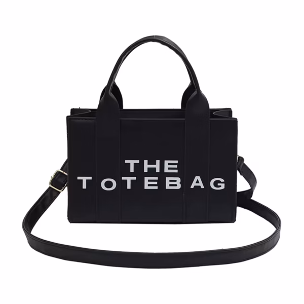 Trendy Small Leather Tote Bag for Women – Casual PU Leather Handbag with Adjustable Straps, Stylish Satchel for Work & Travel - Image 2