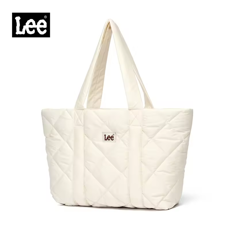 LEE Large Soft Puffer Tote Bag for Women – Big Quilted Shoulder Bag for College, Laptop, Shopping & School Use