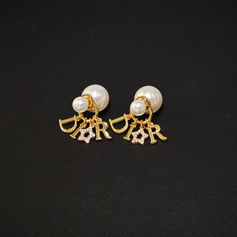 Elegant D-Series Pearl Stud Earrings for Women – Classic Everyday Jewelry Accessory