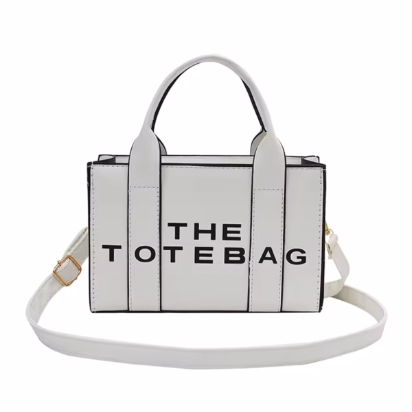 Trendy Small Leather Tote Bag for Women – Casual PU Leather Handbag with Adjustable Straps, Stylish Satchel for Work & Travel - Image 3