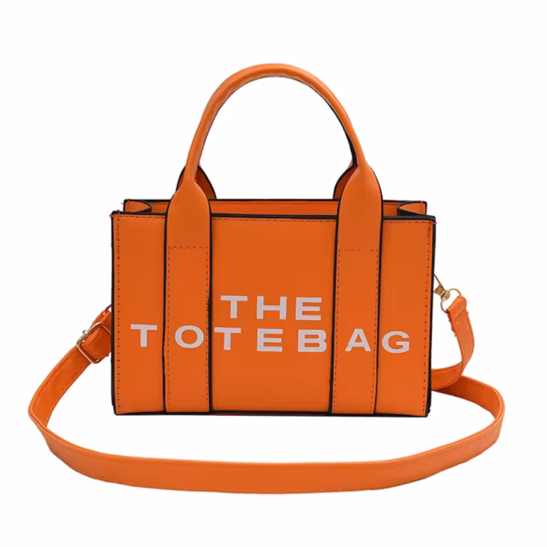 Trendy Small Leather Tote Bag for Women – Casual PU Leather Handbag with Adjustable Straps, Stylish Satchel for Work & Travel