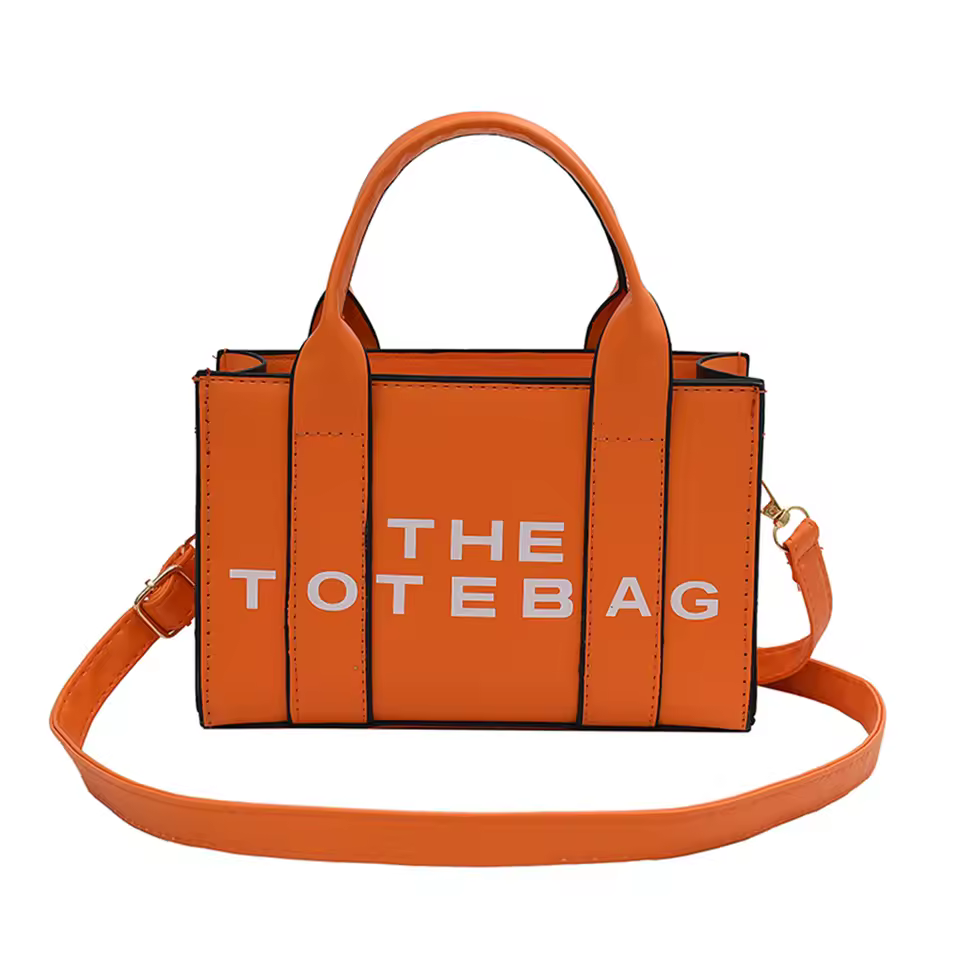 Trendy Small Leather Tote Bag for Women – Casual PU Leather Handbag with Adjustable Straps, Stylish Satchel for Work & Travel