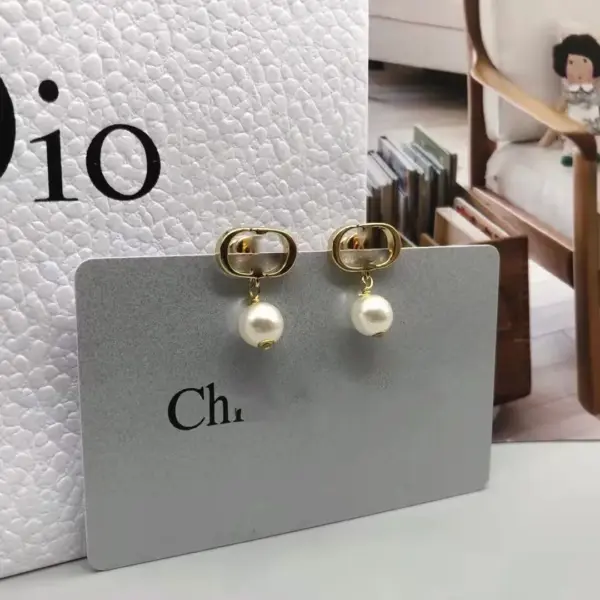 18K Gold Diamond Letter Earrings for Women – Designer Stud Jewelry - Image 3