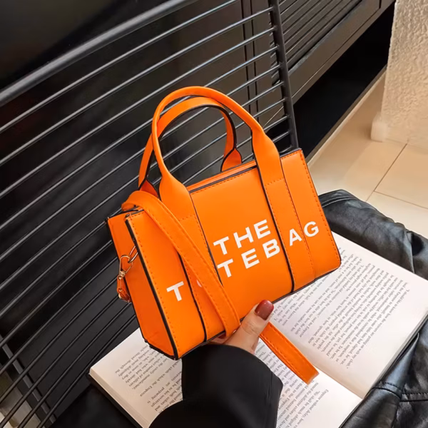 Trendy Small Leather Tote Bag for Women – Casual PU Leather Handbag with Adjustable Straps, Stylish Satchel for Work & Travel - Image 5
