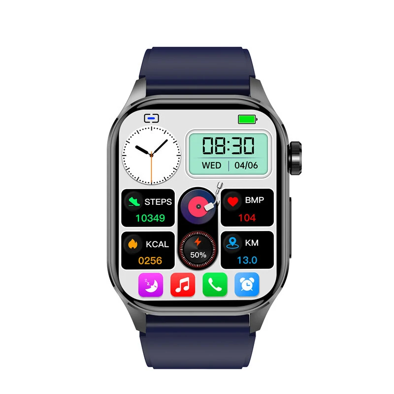 ET580 AMOLED 2.04'' Smart Watch with ECG, Blood Pressure, SpO2, Bluetooth Calls, Fitness Tracking & IP68 Waterproof - Image 7
